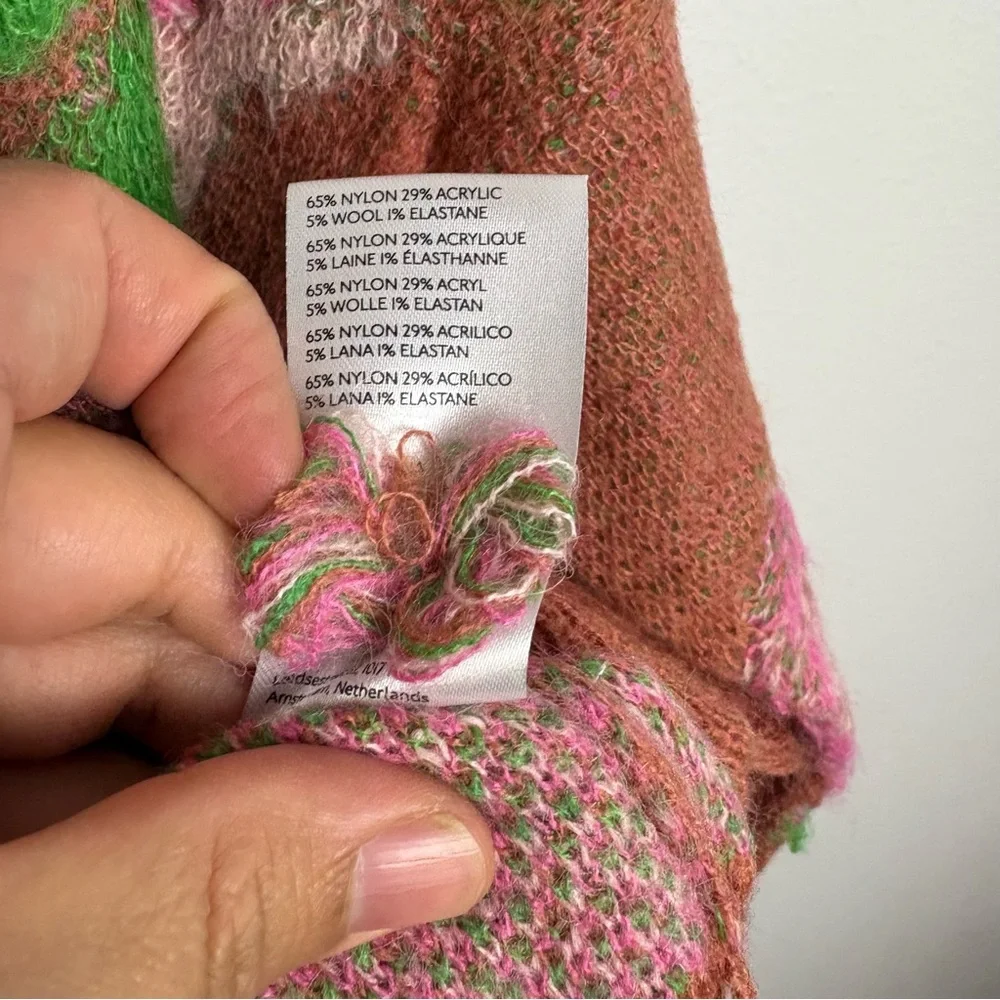 Anthropologie Floral Distressed Drop Shoulder Sweater Size Small - Picture 13 of 15